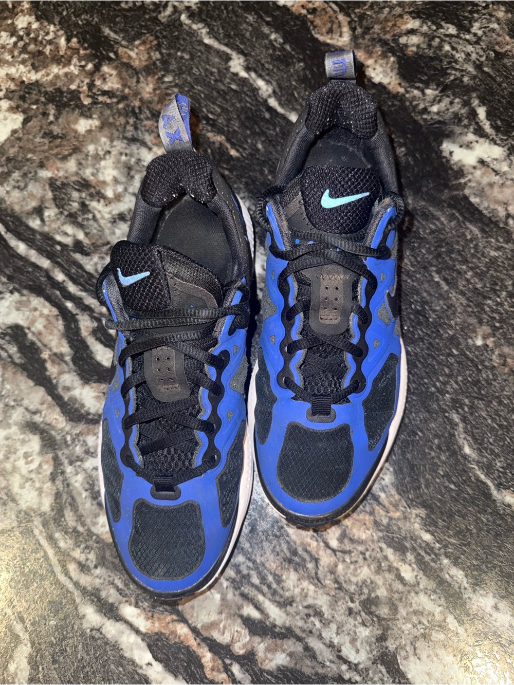 Nike Kids Royal Blue and Black Lace-Up Sneakers